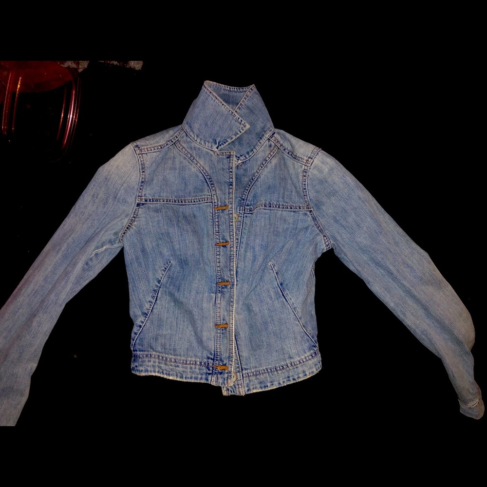 Blue Calvin Klein jean jacket, willing to negotiate on price